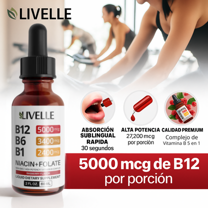 Vitaminas B12 Líquidas - Sabor Frambuesa